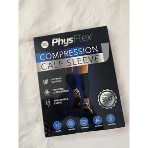 PhysFlex XXL Compression Calf Sleeve Black New in Box